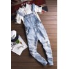 Sokotoo Men's Light Blue Snow Washed Denim Bib Overalls Size