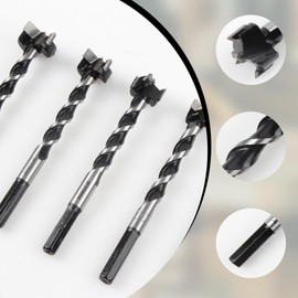 KEWAYO Forstner Drill Bit 1/4 Inch Hex Shank Extended Tungsten Carbide Tip Twist Forstner Drill Bit 16-25 mm for Wood
