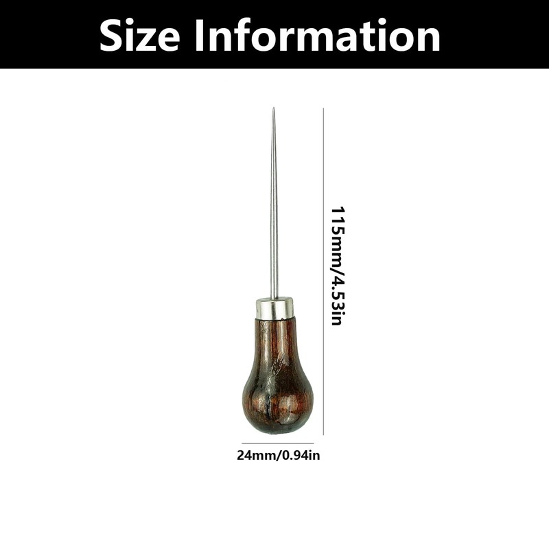 2 Pack Handwork Sewing Awl, Gourd-Shaped Tailors Awl, Professional Awl