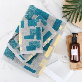 SEMAXE 12 Pack Hand Towels for Bathroom, 100% Cotton Towels with Hanging Loops, Soft & Highly Absorbent, Hand Towel Set for Gym, Shower, Hotel, Spa and Kitchen, Colorful - Checkered