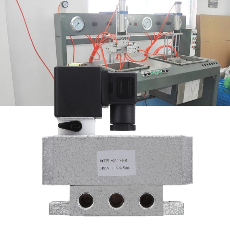 Electric Solenoid Valve G1/4in 2 Position 4 Way Square Single