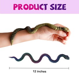 Memogizz 3 Pcs 3D Printed Mini Snake, 3D Printed Animals, Fidget Toy Desk, for Adults