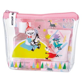 Moomin Pouch Set, Rose, 1 Set (Hand Soap, Hand Cream), Mini Size