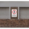 5mph private driveway Safety Sign - 1.2mm Rigid plastic high-visibility