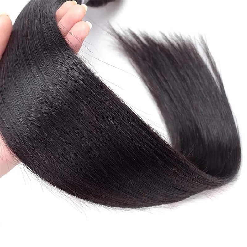 Human Hair Bundles Straight Bundles Hair Weave Natural Black Color