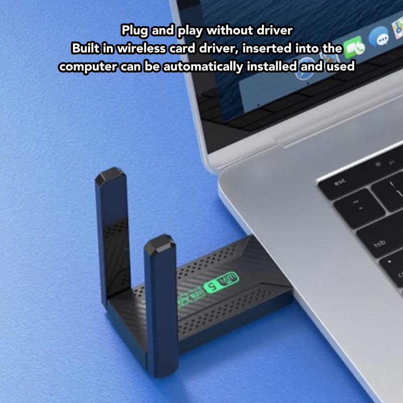 USB Wifi Adapter Dual Antennas Dual Band 5G 2.4G 1300Mbps