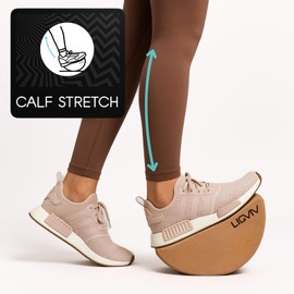 LIGVIV 3-in-1 Foot, Calf and Thigh Stretcher, Wooden Rocker for Muscle Stretching