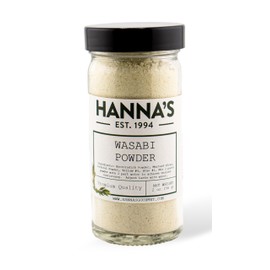 Wasabi, Powder, Hanna's Gourmet, Premium Quality, 4 fl oz Glass Jar