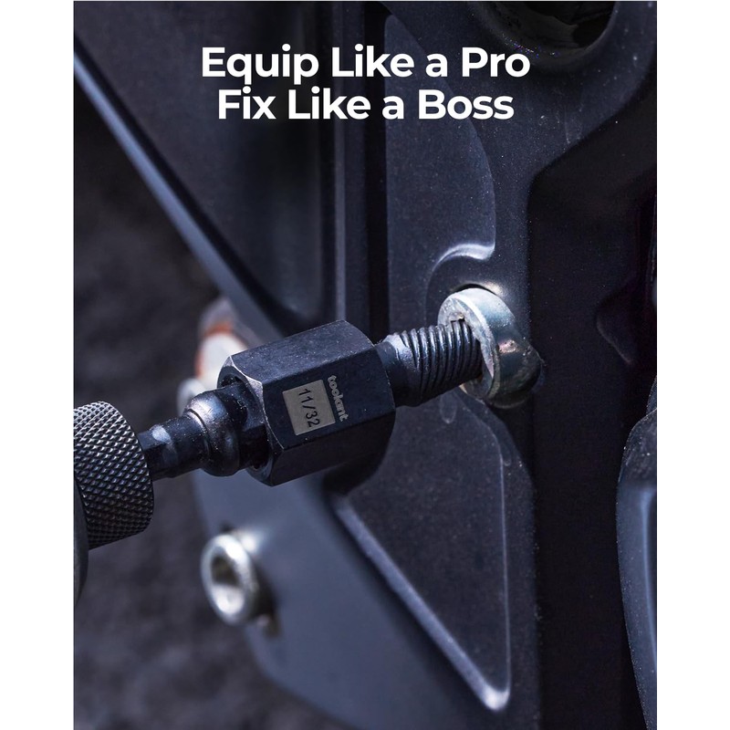 toolant 15pcs Impact Screw Extractor Set, Bolt & Nut Remover