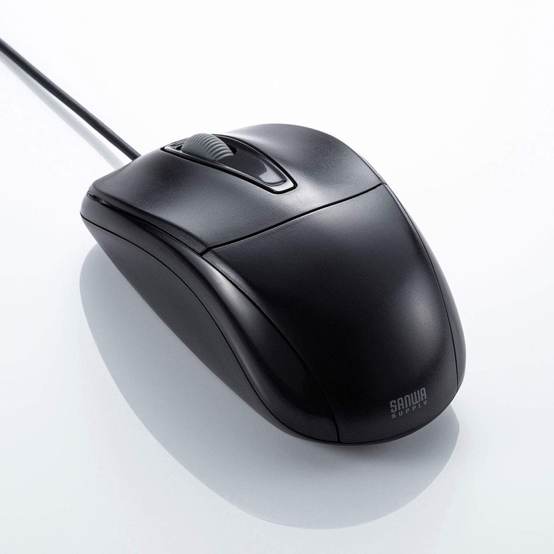 Sanwa Supply MA-122HBK Wired USB Mouse Quiet Optical 3 Button