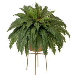 Maykoosh 32In. Artificial Baroque Bliss Fern Plant with Metal Planter with Stand DIY Kit