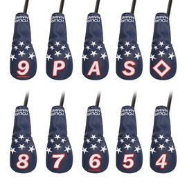 Cleveland Wilson Tour Edge Golf Hybrid Iron Head Cover - 10pcs Long Neck Stars Blue & White