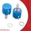 AZDelivery 3 x Multi-Speed Rotary Potentiometers with Protective Resistor 3590S-2-103L