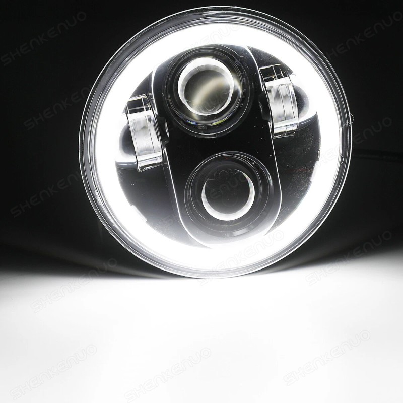 SHENKENUO 5-3/4 5.75" Motorcycle LED Projector Headlight for Honda Shadow