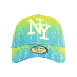 Eclyr Fashion NY Baseball Cap for Kids Blue and Neon Yellow 7 to 12 Years - Boys, blue
