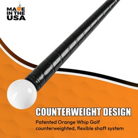 Orange Whip Lightspeed Golf Swing Trainer Aid Patented & Made in USA- Speed Stick Improves Speed, Distance and Accuracy (45")