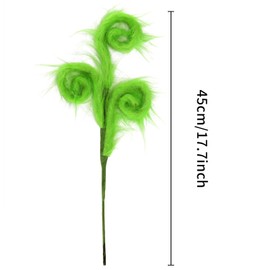 Kesywale 4 Pieces Green Furry Christmas Picks 17" Furry Spiral Curly Sprays Elf Ornaments Stems for Christmas Tree Topper Filler Branches Home Office Holiday Party Decorations Gifts (Green, 4)