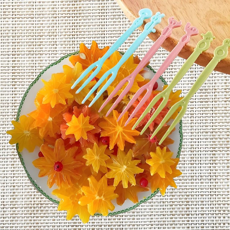 150 Pcs Disposable Plastic Forks Beautiful Mini Fruit Forks Bistro