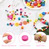 Maxmoc Wooden Beads for Threading, Pack of 390 Beads for
