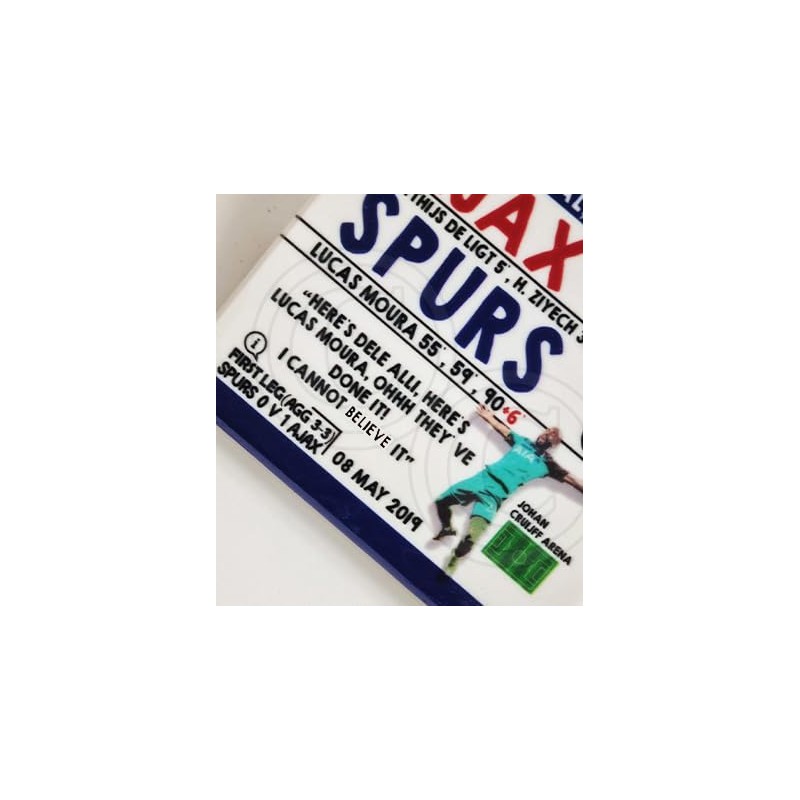 SPURS 3-2 Ajax, Tottenham Champions League Semi Final Marble Coaster,Retro,
