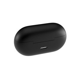 Ambie AM-TW02COM Ear Cuffs, Sound Earcuffs (Convex Button Type), Ambi 2nd Generation, Open Ear, Fully Wireless, Bluetooth Compatible, Microphone Included, Online Meeting, Running, Intercom Apps Compatible (Black x Black)