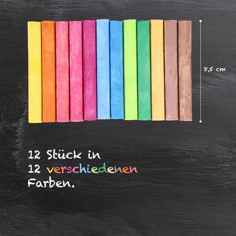 Westcott Chalk Pack of 12 Colourful | Pack of 12