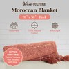 Verve CULTURE Moroccan Blanket, Boho Style Cotton Throw Blanket for