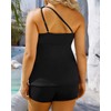 Daci Women Plus Size Tankini Swimsuit Two Piece Tummy Control