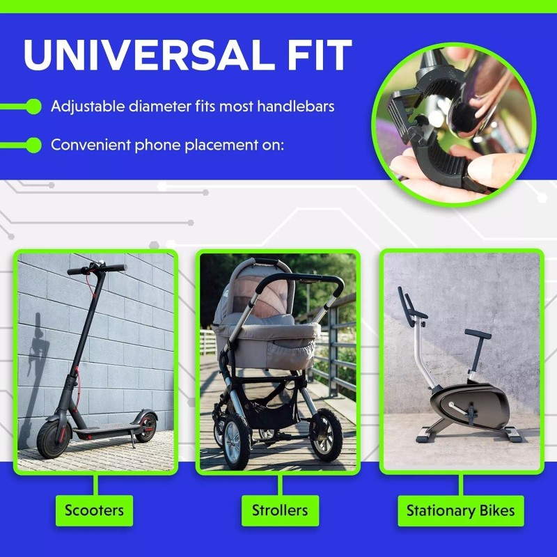 MONGOORA Bicycle & Motorbike PHONE HOLDER w 3 Color Bands