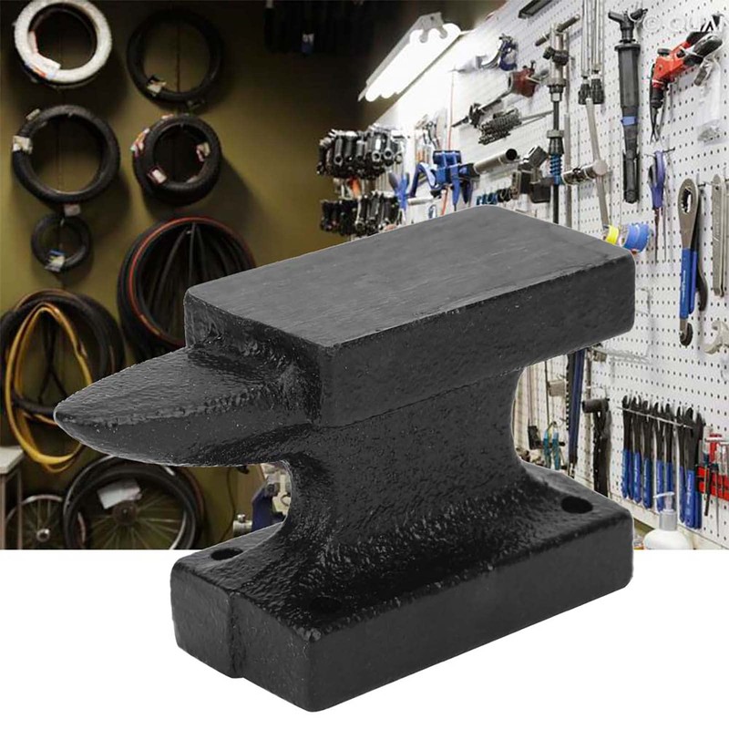 Portable, robust cast iron anvil, sturdy workbench for smoothing or