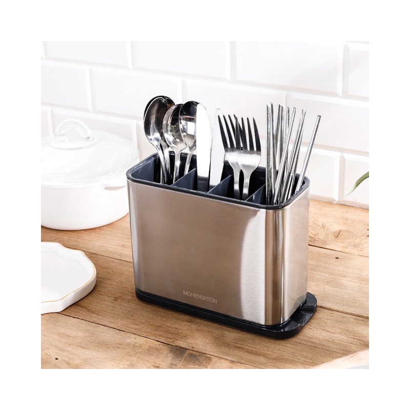 Mobengston stainless steel cutlery case kitchen cutlery holder, stainless steel