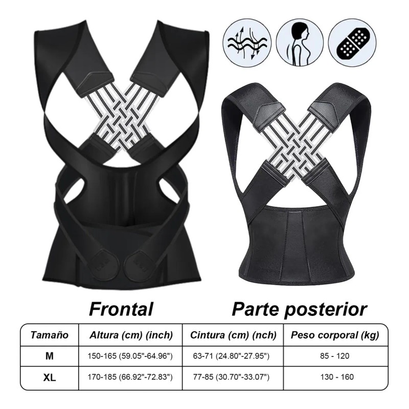 Faja Ortopdica Correctora De Postura Unisex Calidad Premium}