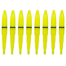 REMDY Electric Float Tip Light, Floating, Fishing Pouch, Sea Fishing, Fishing Float, Luminous, Visibility, Fluorescent, Float Bobber Accessory, LED, Yellow 8 Pieces