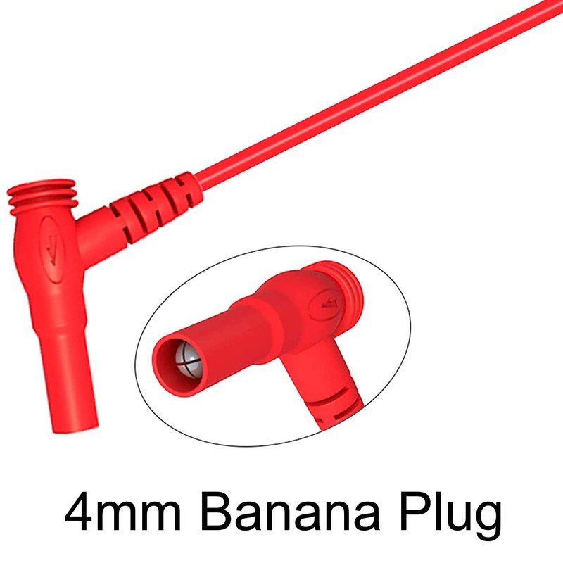 Greluma Pack of 2 Multimeter Test Leads, Banana Plug Right