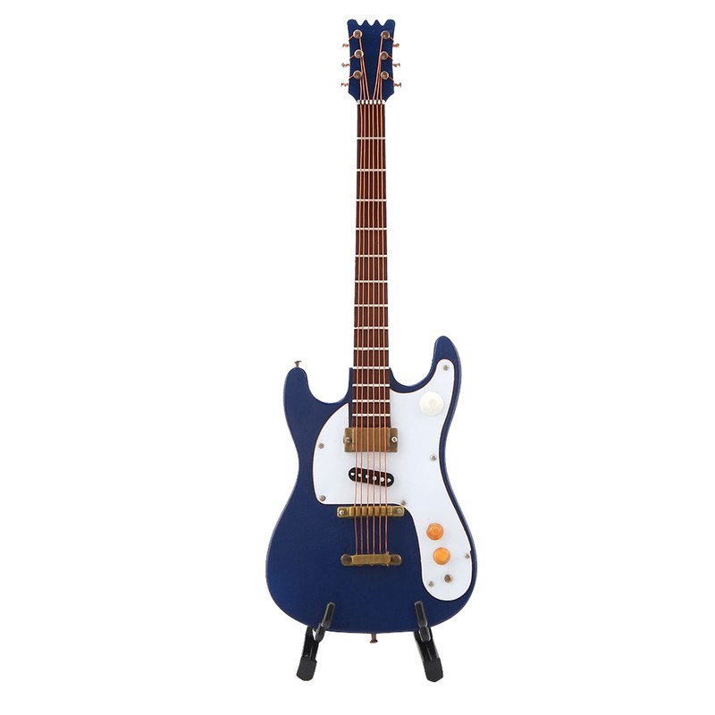 Exquisite Wooden Mini Guitar Model Display Decoration Home Coffee House