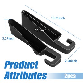 IHOTDER 2026 Upgraded Short Car Seat Gap Filler Organizer with Storage Space,2PCS Car Seat Side Gap Filler for Storing Cell Phones,Keys,Cards,Cars Gaps Seats Fillers for Smaller Seats Gaps