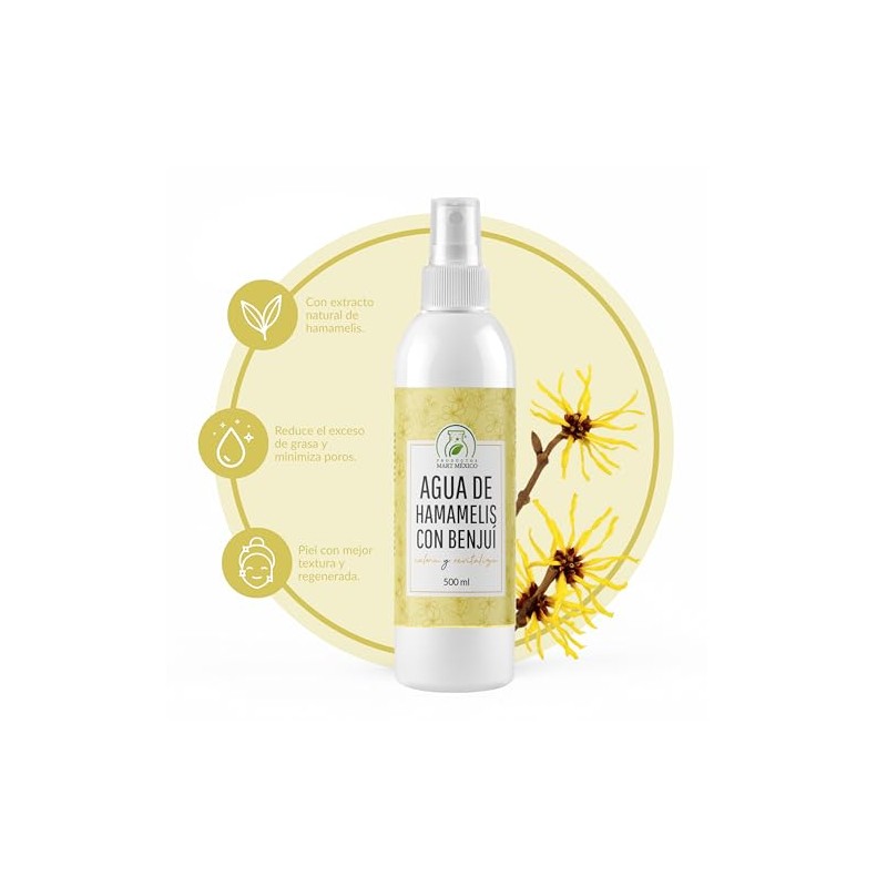 Agua De Hamamelis Con Benjuí Hidratante Facial 500 Ml Productos