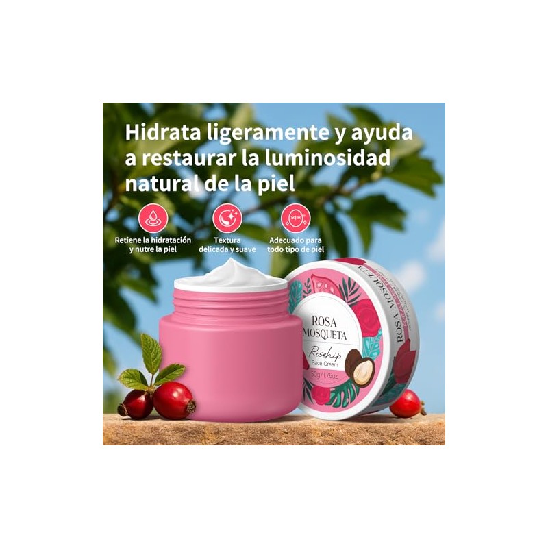 Set Skincare Rosa Mosqueta Piezas Rutina Facial Mujer Hidratante
