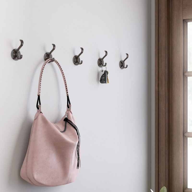 Franklin Brass (1-Pack) Coat and Hat Wall Hooks Double Hooks