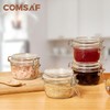 ComSaf 4oz Small Airtight Glass Jars Set of 6 with