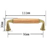 Wake Sangyo TW-347 Wooden Handle Antique Brass 3.8 inches (96