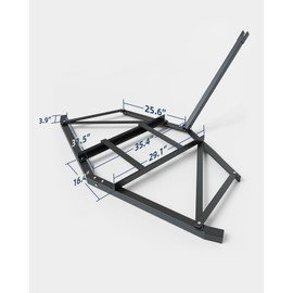 SPORTY&FIT 66" Wide Driveway Drag with [ 2 Adjustable Bars ], Drag Harrow for Gravel Driveway Heavy Duty Steel Driveway Drag Grader Harrow for ATV, UTV, Garden Lawn Tractors, Utility Tractors