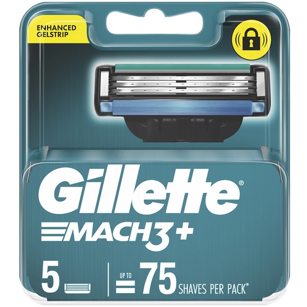 Gillette Mach3+ Razor Cartridges - 5 Pack