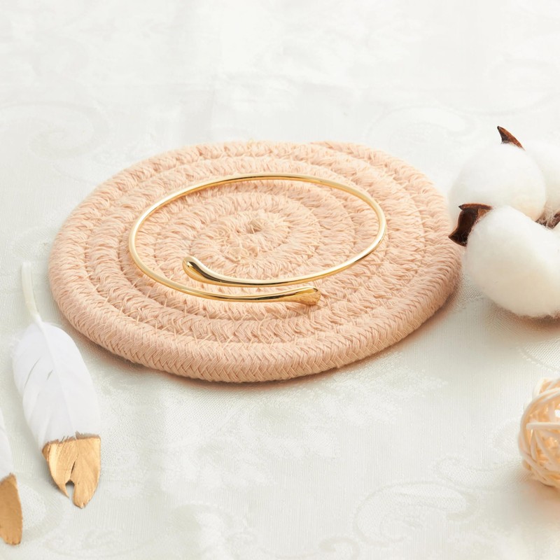 Philip Jones Gold Plated Teardrop Bangle