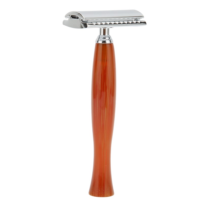 Long Handle Double Edge Safety Razor Zinc Alloy Resin Manual