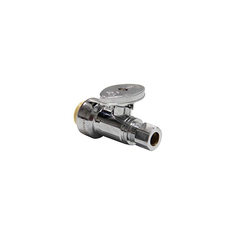(Pack of 2) EFIELD Push Fit 1/4 Turn Straight Stop