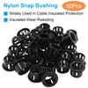 Zorveiio 50 Pcs Black Cable Snap Bushing,3/8" Snap Bushing Grommet