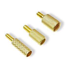 XXLIYA Rifle Cleaning Rod Fitting Brass Adapter 5-40/8-32 Male Thread 8-32/5/16-27/10-32 Female Thread Handgun Pistol Cleaning Kit Supplies for 22 Cal 12 Gauge Bore Cleaner Brush Accessories