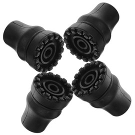 TOVINANNA 4pcs Anti-skid Cane Tips for Walking Sticks Replacement Foot Covers for Trekking Poles Easy Installation Grip for Safety during Outdoor Activities
