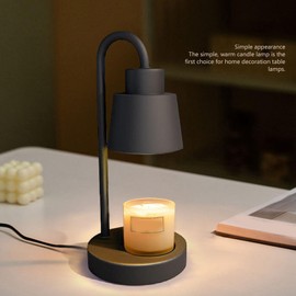 Lámpara de Vela Aromática Gu10 Accesorios para Derretir Velas Luces de Velas Aromáticas Calentadores de Cera Linternas Eléctricas de Metal Hierro Negro Gu10 Incluye 2 Piezas para Lámparas de Velas de Calentador de Velas de 110V